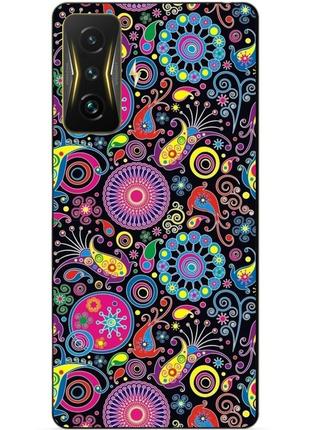 Силиконовый чехол бампер для xiaomi poco f4 gt с рисунком восточные узоры