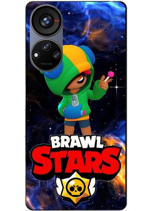 Силиконовый чехол бампер для zte blade v40s с героем космический бравл леон бравл