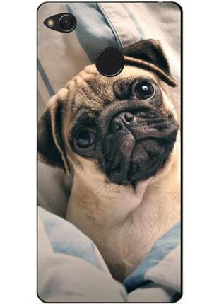 Силиконовый чехол бампер для xiaomi redmi 4x с рисунком мопс фото