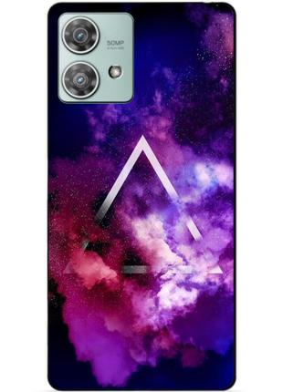 Силиконовый чехол бампер для motorola edge 40 neo с рисунком космос галактика