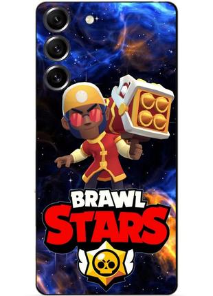 Силиконовый чехол бампер для samsung s21 fe с героем космический бравл брок