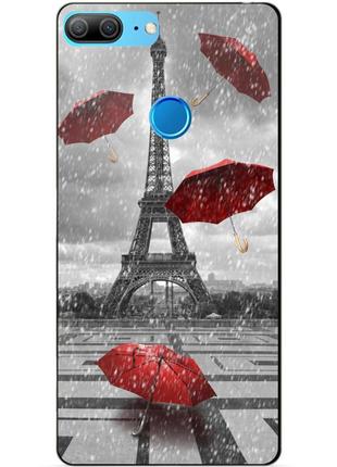 Чохол силіконовий для huawei mi 9 lite з малюнком дощ у парижі