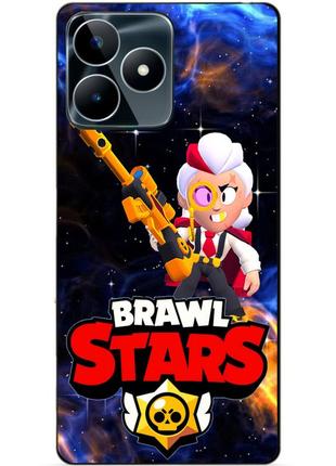 Силіконовий бампер чохол для realme c53 з героим космічний бравл белль