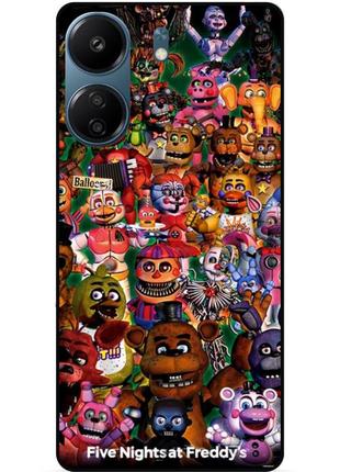 Силіконовий бампер чохол для xiaomi redmi 13c з малюнком аніматроніки freddy фредді