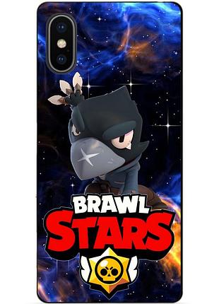 Силіконовий бампер чохол для iphone xs max/a14 з героєм космічний бравл ворон