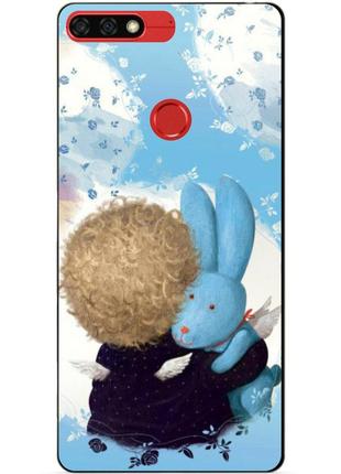 Бампер силиконовый чехол для huawei honor 7c pro с рисунком любимый зайка гапчинская