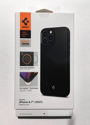 Чохол оригінальний протиударний spigen core armor mag magafe (magfit) для iphone 13 12 pro max (6.7") black4 фото