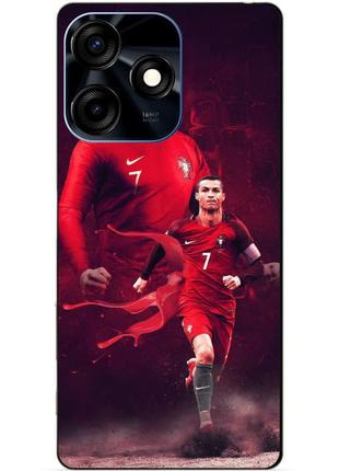 Силиконовый чехол бампер для tecno spark 10c с рисунком ronaldo португали роналдо