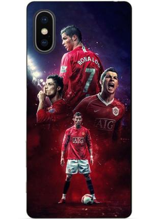 Силіконовий чохол бампер для iphone xs max з малюнком ronaldo mu роналдо