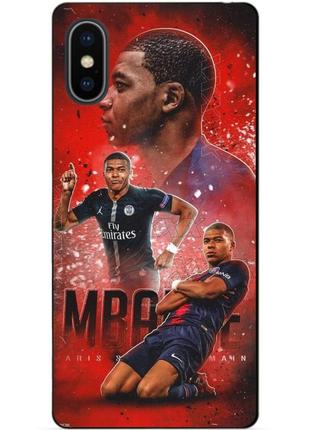 Силіконовий бампер чохол для iphone xs max з малюнком мбаппе псж mbappe