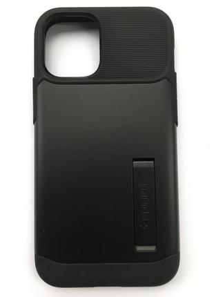 Чохол протиударний із підставкою spigen slim armor acs01545 для iphone 12 mini (5.4") black7 фото