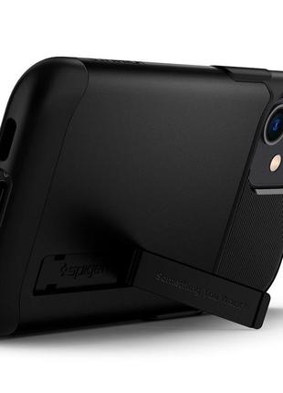 Чохол протиударний із підставкою spigen slim armor acs01545 для iphone 12 mini (5.4") black2 фото