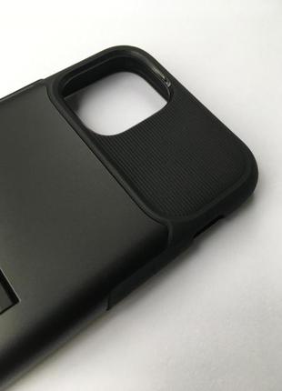 Чохол протиударний із підставкою spigen slim armor acs01545 для iphone 12 mini (5.4") black9 фото