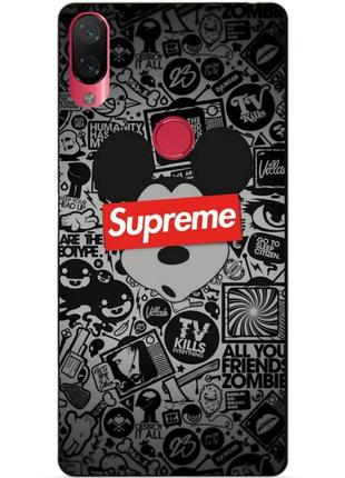 Силіконовий чохол для xiaomi mi play з малюнком supreme міккі
