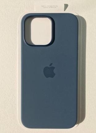 Оригинальный силиконовый чехол apple silicone case magsafe mptq3ze/a для iphone 14 pro max (6.7") storm blue4 фото