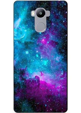 Силиконовый чехол бампер для xiaomi redmi 4 с рисунком  галактика