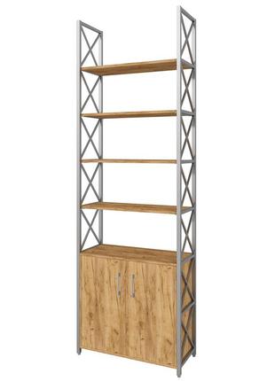 Стеллаж металлический loft details xx-230-2 дуб крафт золотой