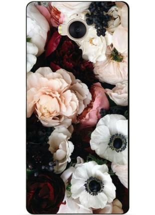 Силіконовий чохол для huawei y5 2017 з картинкою білі маки