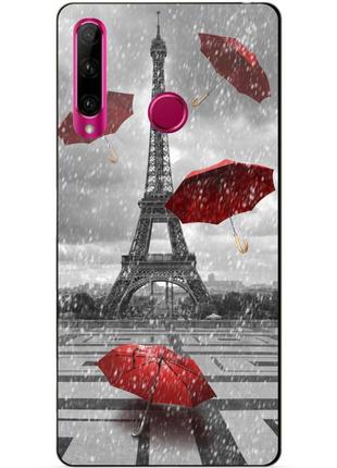 Чохол силіконовий для huawei honor 10i з малюнком дощ у парижі