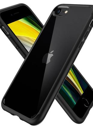 Чехол противоударный оригинальный spigen ultra hybrid 042cs20926 для iphone 7/8/se 2020/2022 black4 фото