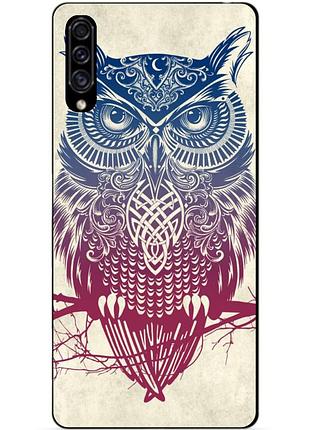 Силіконовий чохол бампер для samsung a30s 2019 galaxy a307f з малюнком сова