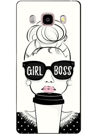 Силіконовий чохол бампер для samsung galaxy j510 j5-2016 з малюнком girl boss