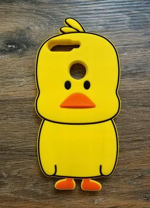 Об'ємний 3d силіконовий чохол для huawei y7 prime 2018 каченя