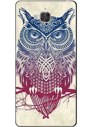 Чехол силиконовый бампер для huawei y6 pro с рисунком сова