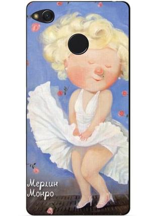 Силиконовый чехол бампер для xiaomi redmi 4x с рисунком монро гапчинская