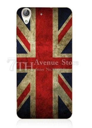 Силіконовий бампер чохол для huawei y6ii y6 ii з малюнком британський прапор1 фото