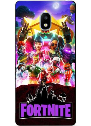 Силиконовый бампер чехол для samsung j7 2017 galaxy j730 рисунком fortnite