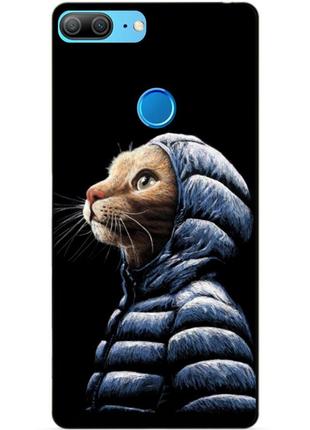 Чохол силіконовий для huawei mi 9 lite з малюнком кіт у куртці