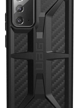 Чохол оригінальний протиударний uag monarch (212191114242) samsung galaxy note 20 (6.7") carbon fiber