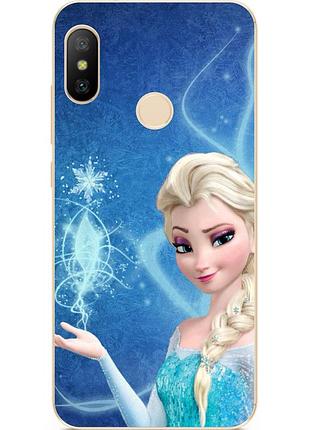 Силиконовый бампер для xiaomi mi a2 lite с рисунком эльза