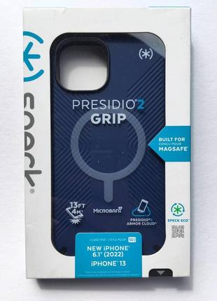 Чохол протиударний з антимікробним покриттям speck presidio2 grip magsafe 150059-9974 для apple iphone 14 (6.1") blue4 фото