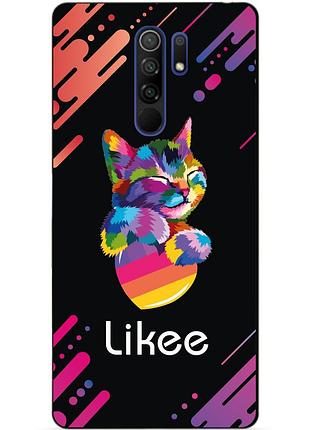 Силиконовый бампер чехол для xiaomi redmi 9 с рисунком likee
