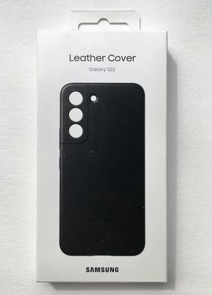 Чехол кожаный оригинальный leather cover ef-vs901lbegru для samsung galaxy s22 (6.1") black9 фото