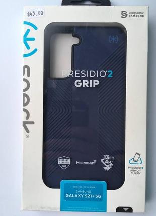 Чохол протиударний із антимікробним покриттям speck presidio2 grip для samsung galaxy s21 plus (6.7") coastal blue2 фото