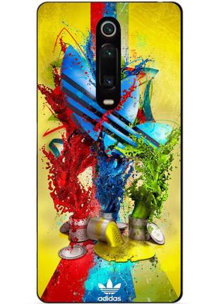 Силиконовый чехол бампер для xiaomi mi 9t pro/k20/mi 9t pro/k20 pro с рисунком adidas