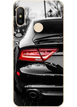 Чехол cиликоновый для xiaomi mi a2 lite с рисунком  audi