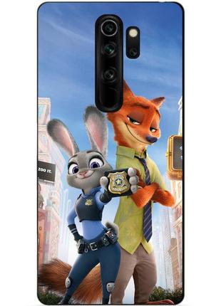 Силиконовый чехол бампер для  xiaomi redmi note 8 pro с рисунком зверополис джуди