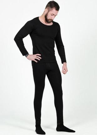 Комплект чоловічої термобілизни black (кофта + штани термо)5 фото