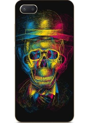 Чехол силиконовый для iphone 7 plus с рисунком череп поп-арт