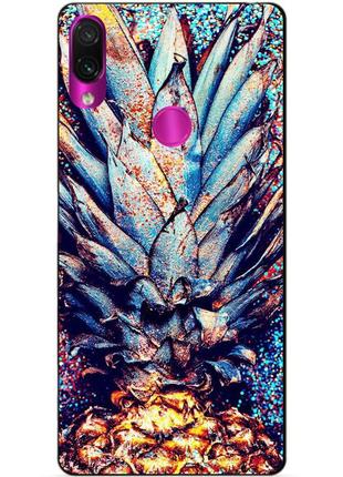 Силиконовый бампер чехол для xiaomi redmi 7 с рисунком ананас