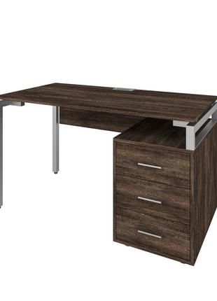 Офисный письменный стол loft details lp135 венге винтаж с царгой