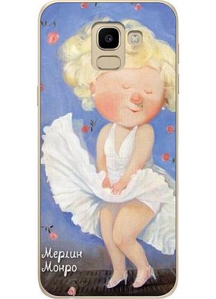 Силіконовий бампер для samsung j6 2018 galaxy j600 з малюнком гапчинська монро