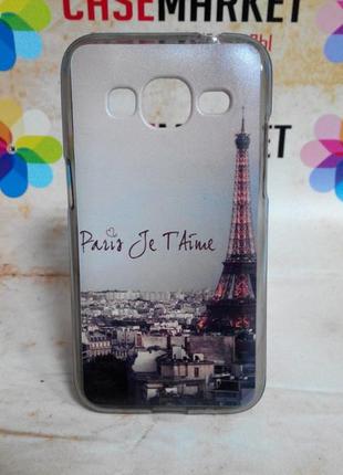 Силіконовий чохол бампер для samsung g360/g361 galaxy core prime з малюнком париж