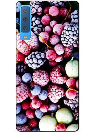 Силиконовый бампер для samsung a7 2018 galaxy a750 с рисунком ягоды ice