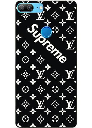 Чохол силіконовий для huawei mi 9 lite з малюнком supreme lv на чорному тлі