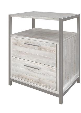 Тумба стаціонарна в офіс loft details v-550-4-3 у каркасі сосна лофт біла